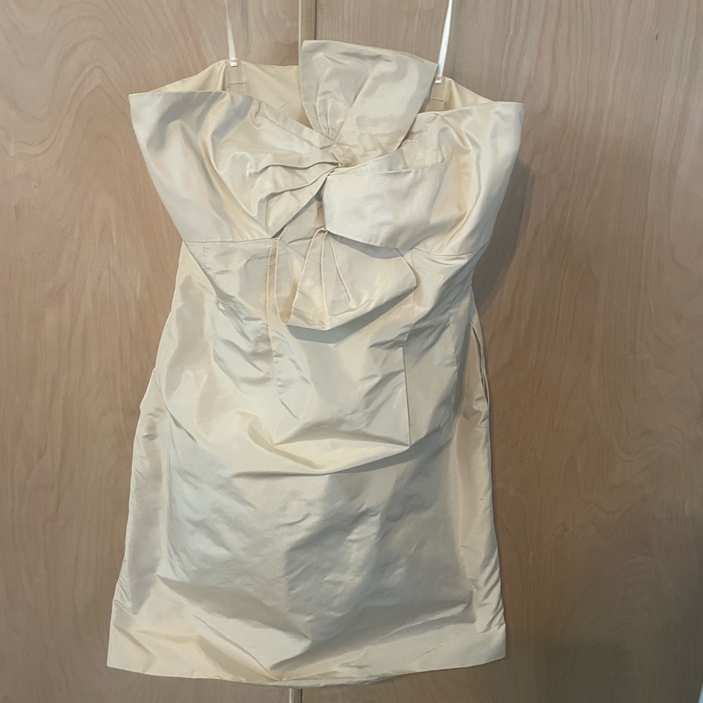 J Crew Bow Monde Short wedding dress in ivory. Size 8